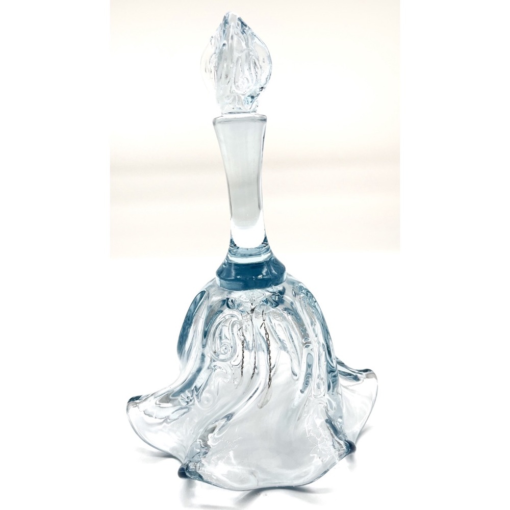 Vintage 1980s Paisley Salem Blue Bell by Fenton Glass